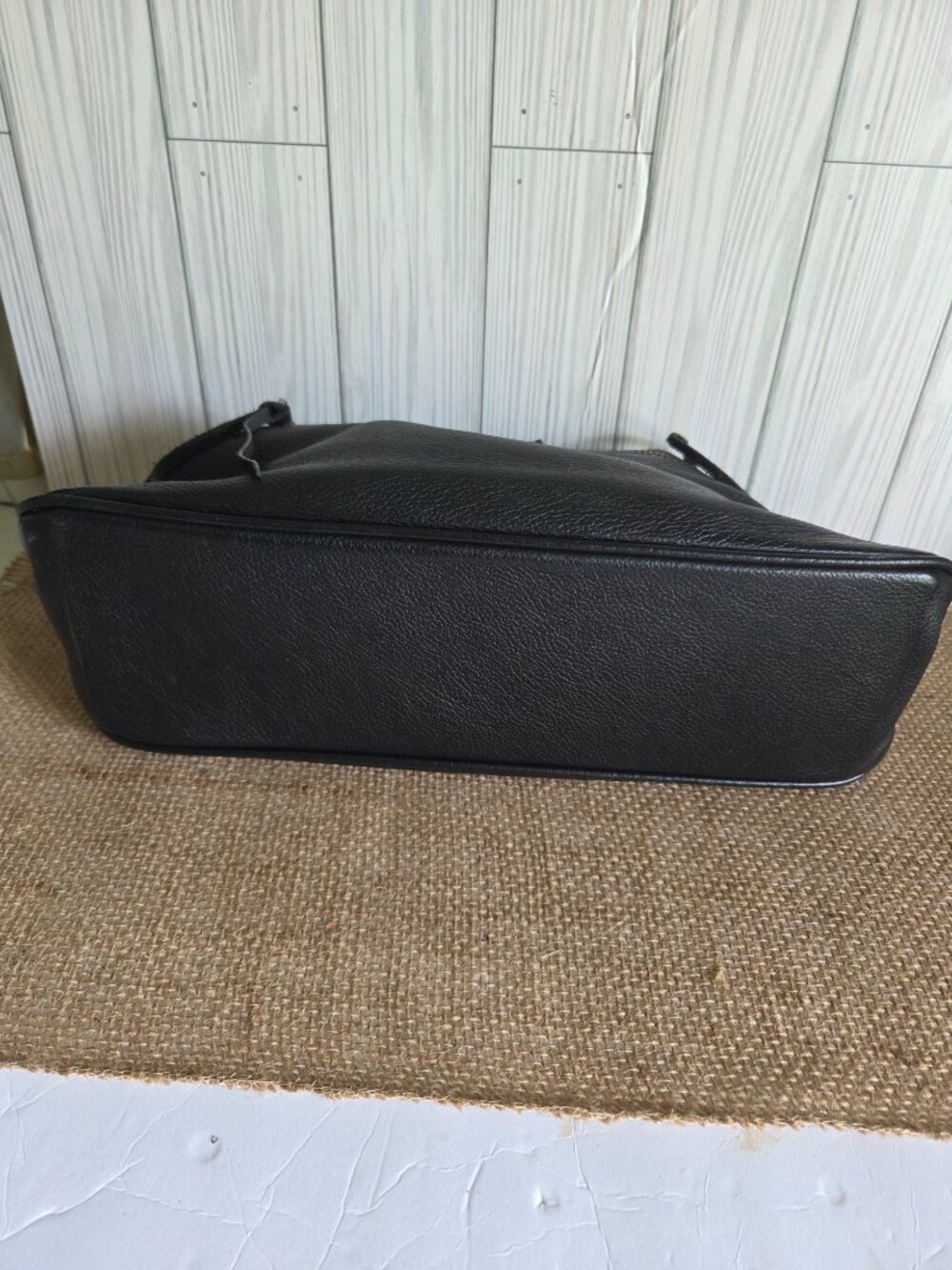 Vintage Style Harley-Davidson Black Pebbled Leather Shoulder Bag | Slouchy Hobo - Picture 7 of 14